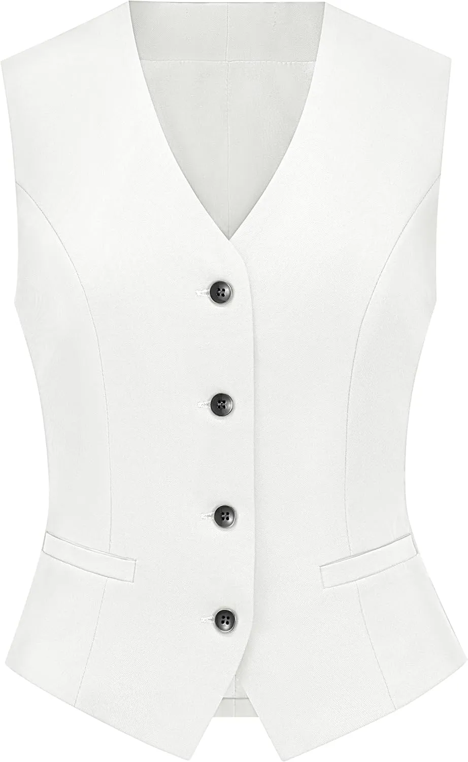 Suit Vest for Women V Neck Button Down Sleeveless Business Casual Vest Tops Waistcoat Blazer Dressy Vests