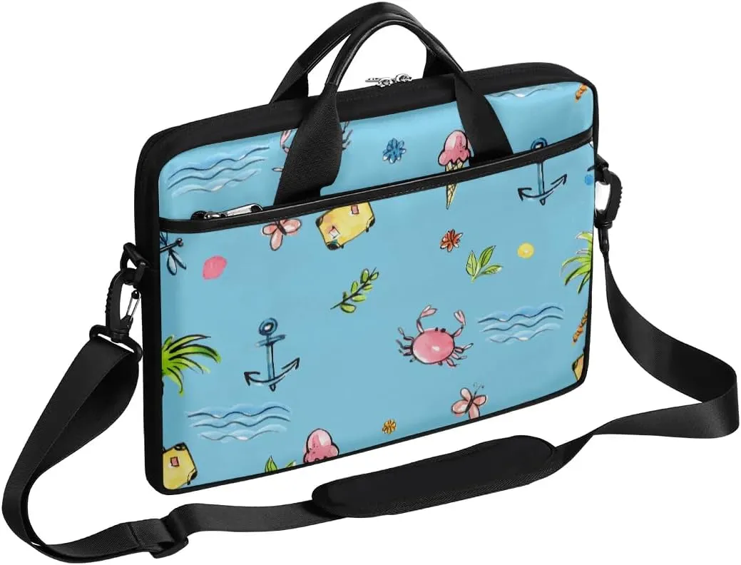 Summer Classic Decor Laptop Shoulder Bag Tablet Computer Notebook Sleeve Messenger Bags Carrying Case with Strap Briefcase Tote for 14 15 in Laptops