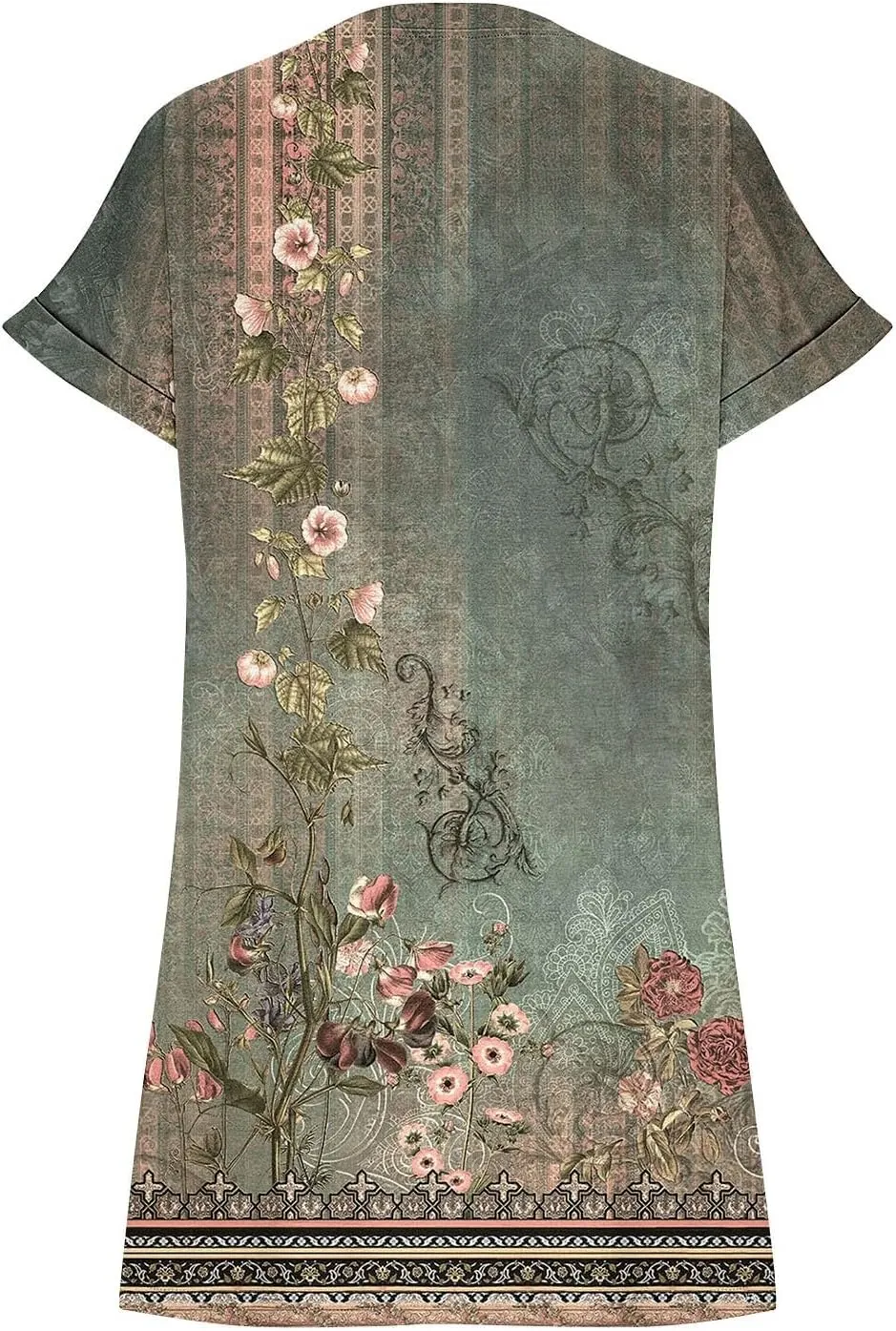 Summer Dresses for Women 2025,Womens Solid Crewneck Short Sleeve T-Shirt Dress Loose Beach Vacation Mini Dress