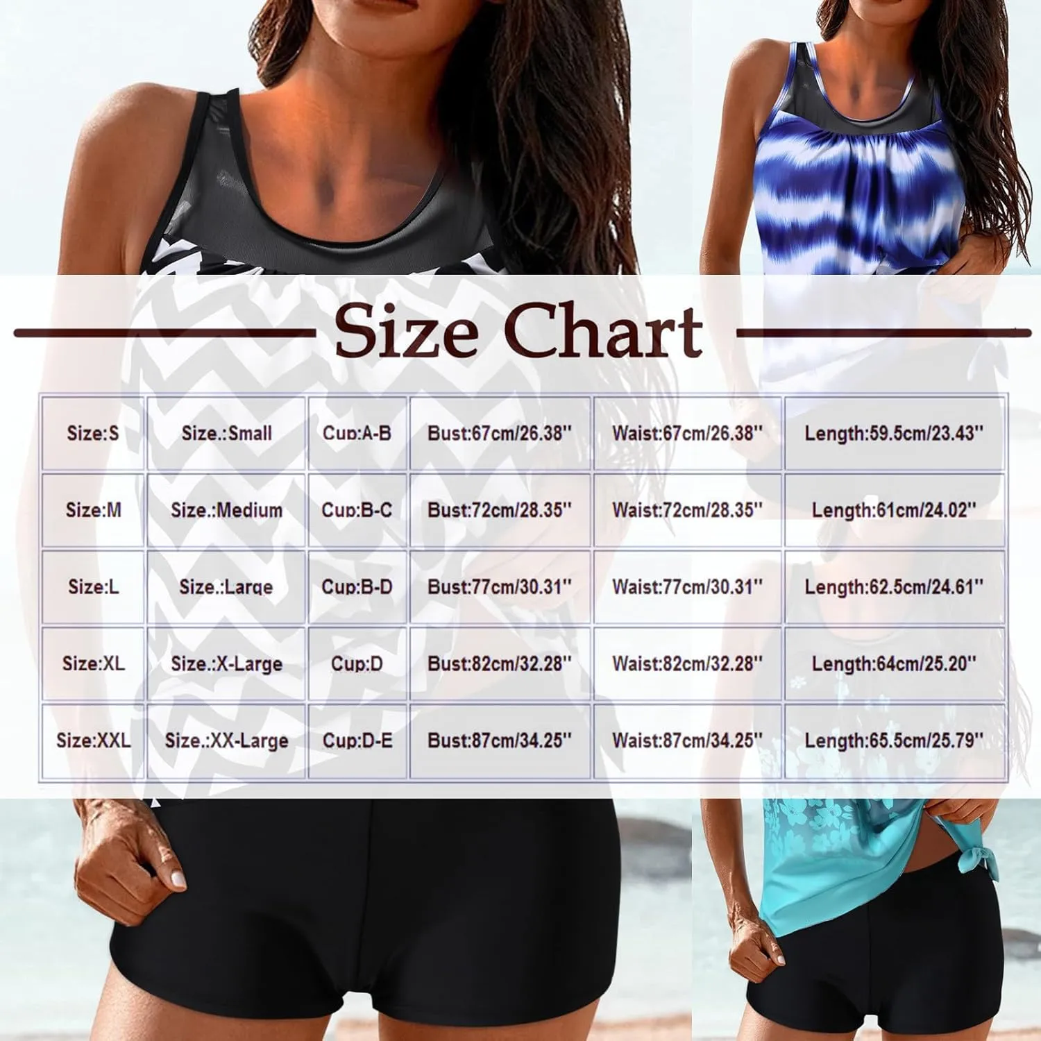 Swim Suits for Women 2025 Loose Bathing Suit Modest Swimsuit Tops Two Piece Tankini with Shorts Floral Swimwear Outfit