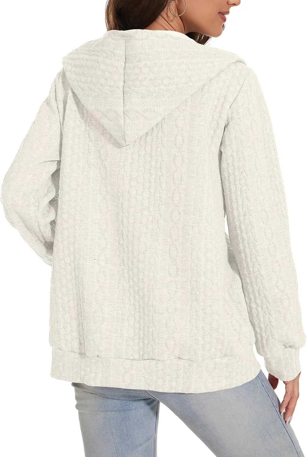 TBA Zip Up Cardigan Sweatshirts for Women Long Sleeve Lightweight Hoodie Oversized Casual Hoodies Sweater Fashion Jackets