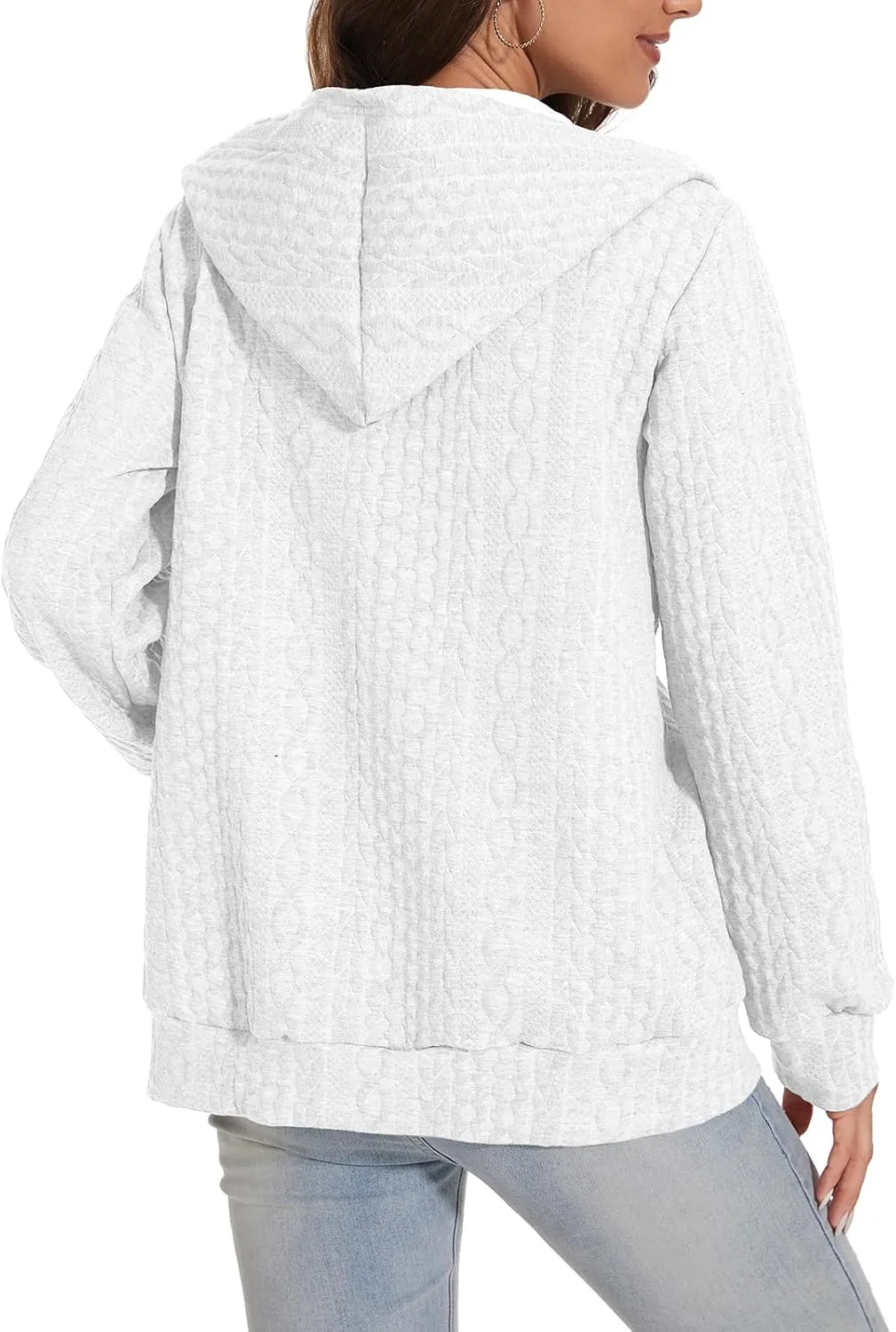 TBA Zip Up Cardigan Sweatshirts for Women Long Sleeve Lightweight Hoodie Oversized Casual Hoodies Sweater Fashion Jackets