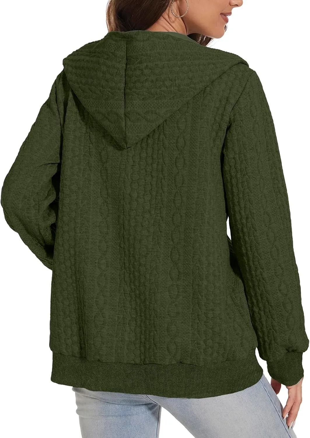 TBA Zip Up Cardigan Sweatshirts for Women Long Sleeve Lightweight Hoodie Oversized Casual Hoodies Sweater Fashion Jackets