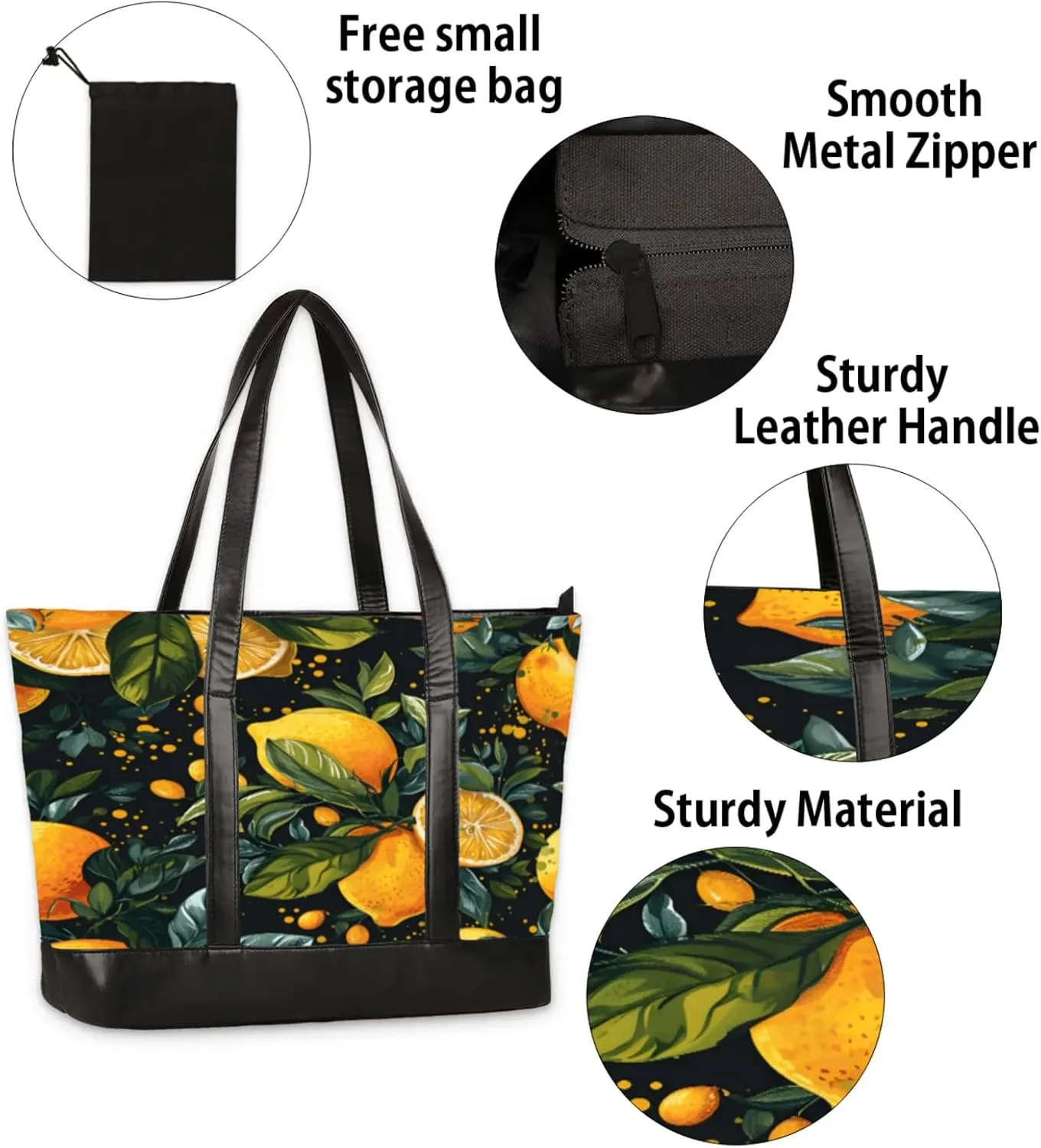 Tote Bag for Women with Zipper, Laptop Tote Bags Laptop Sleeve Case Shoulder Bag Messenger Bags