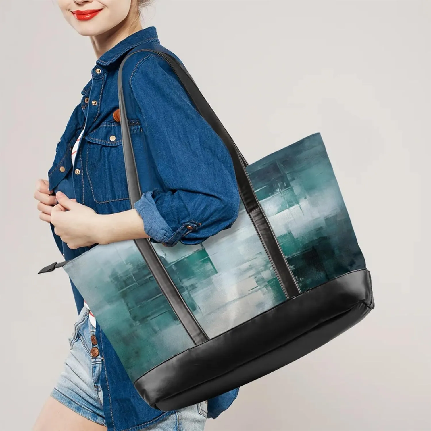 Tote Bag for Women with Zipper, Laptop Tote Bags Laptop Sleeve Case Shoulder Bag Messenger Bags