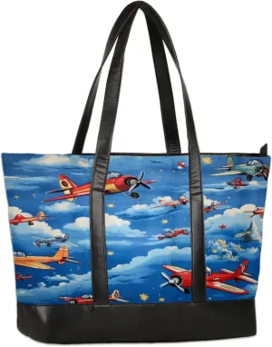 Tote Bag for Women with Zipper, Laptop Tote Bags Laptop Sleeve Case Shoulder Bag Messenger Bags