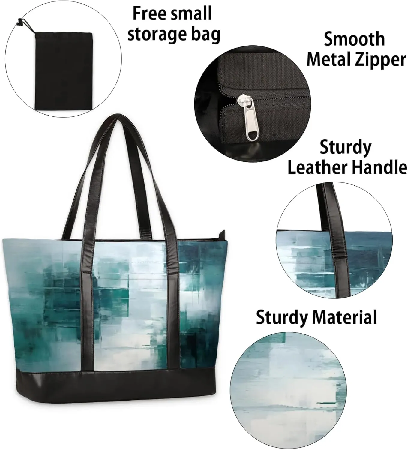Tote Bag for Women with Zipper, Laptop Tote Bags Laptop Sleeve Case Shoulder Bag Messenger Bags