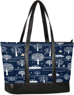 Tote Bag for Women with Zipper, Laptop Tote Bags Laptop Sleeve Case Shoulder Bag Messenger Bags