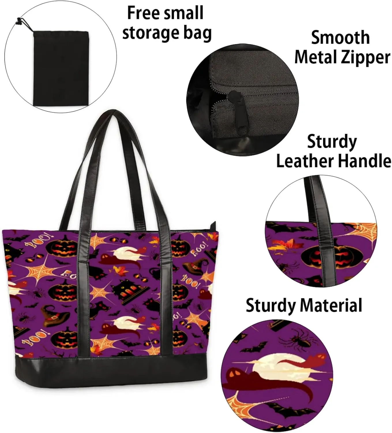 Tote Bag for Women with Zipper, Laptop Tote Bags Laptop Sleeve Case Shoulder Bag Messenger Bags