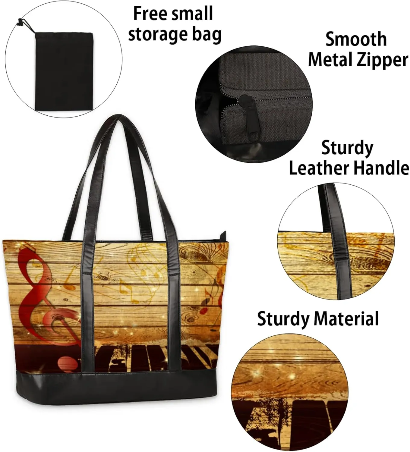Tote Bag for Women with Zipper, Laptop Tote Bags Laptop Sleeve Case Shoulder Bag Messenger Bags