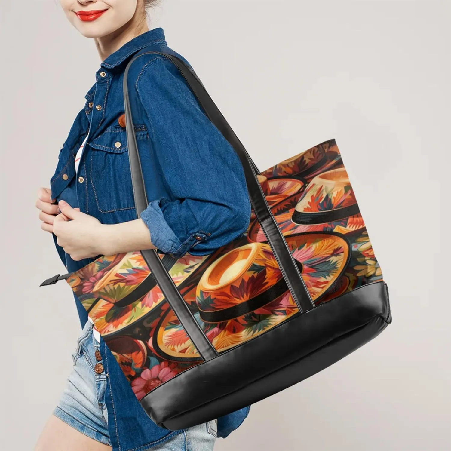 Tote Bag for Women with Zipper, Laptop Tote Bags Laptop Sleeve Case Shoulder Bag Messenger Bags