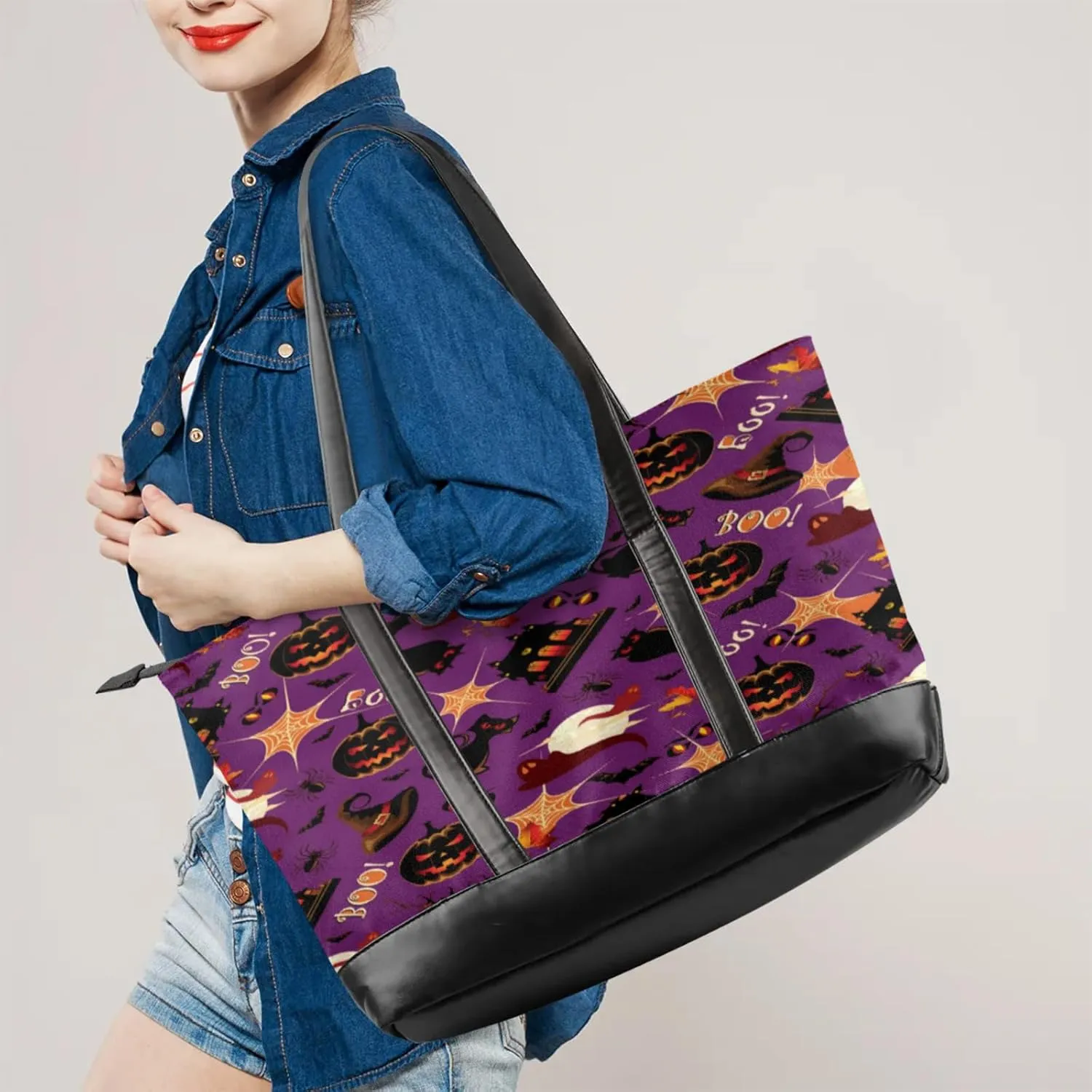 Tote Bag for Women with Zipper, Laptop Tote Bags Laptop Sleeve Case Shoulder Bag Messenger Bags