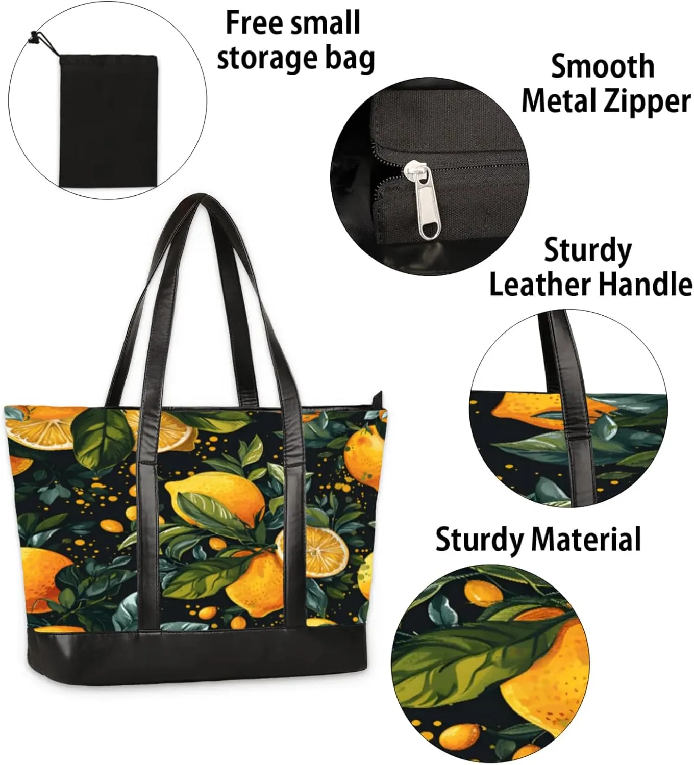 Tote Bag for Women with Zipper, Laptop Tote Bags Laptop Sleeve Case Shoulder Bag Messenger Bags