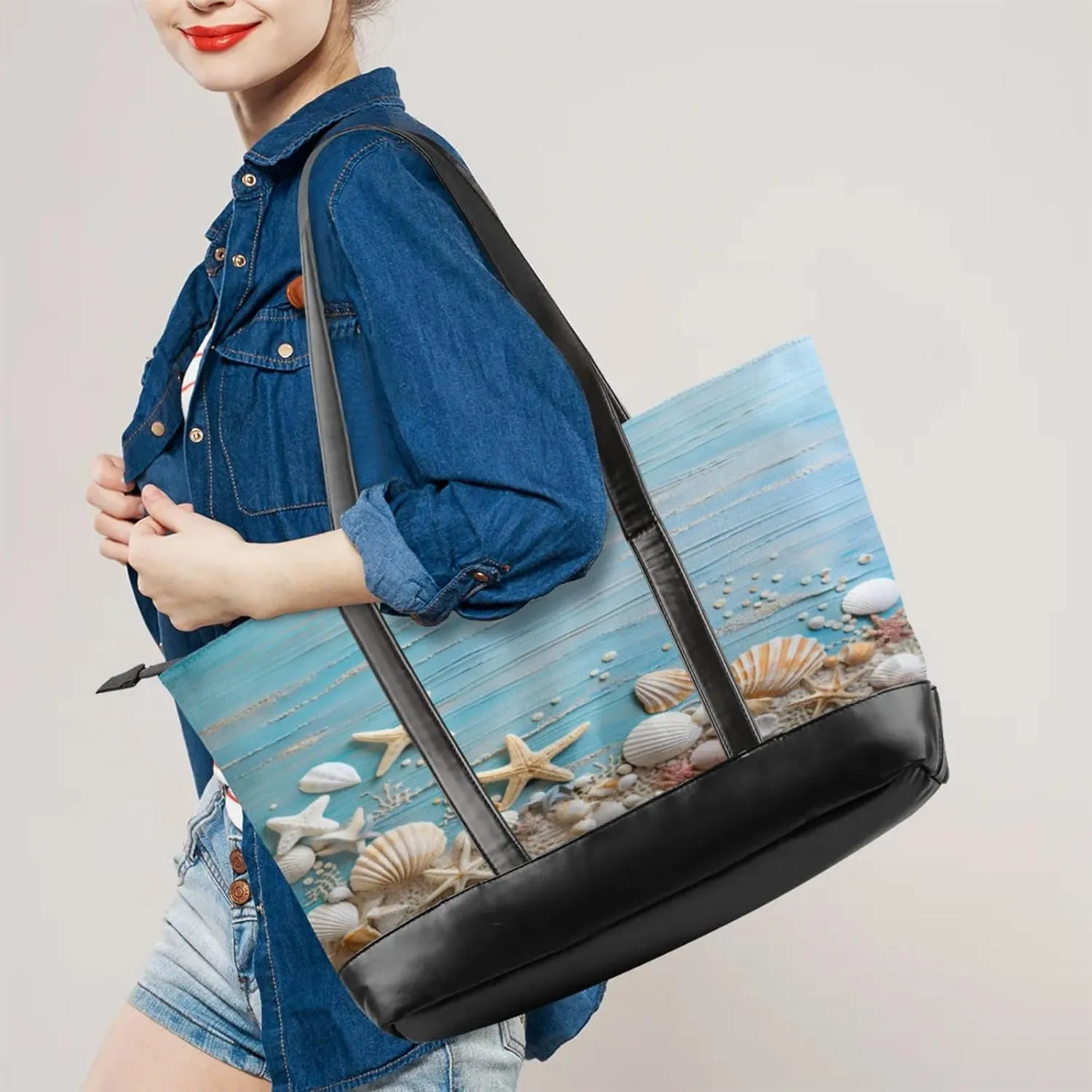 Tote Bag for Women with Zipper, Laptop Tote Bags Laptop Sleeve Case Shoulder Bag Messenger Bags