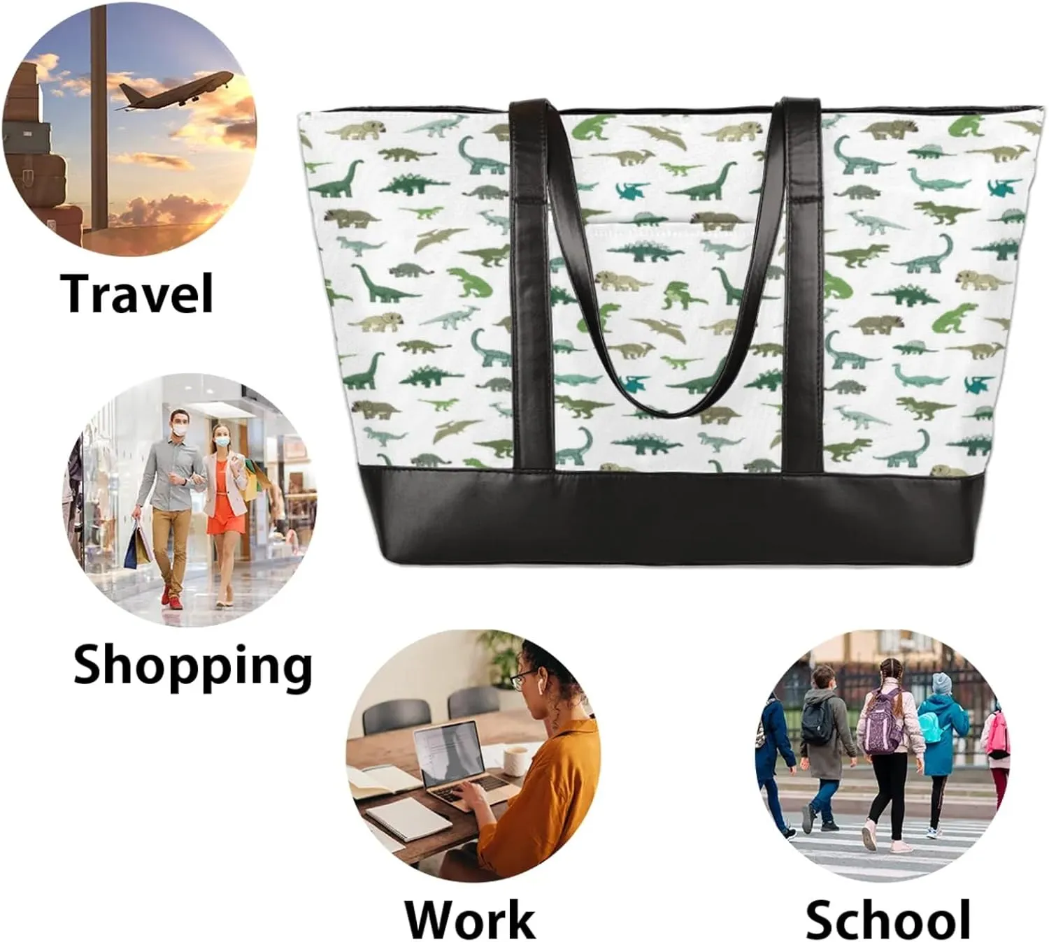 Tote Bag for Women with Zipper, Laptop Tote Bags Laptop Sleeve Case Shoulder Bag Messenger Bags