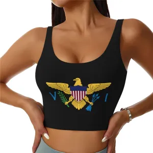 Us Virgin Islands Flag Tank Tops Women's Tanks Slim-Fit Sport Tanks