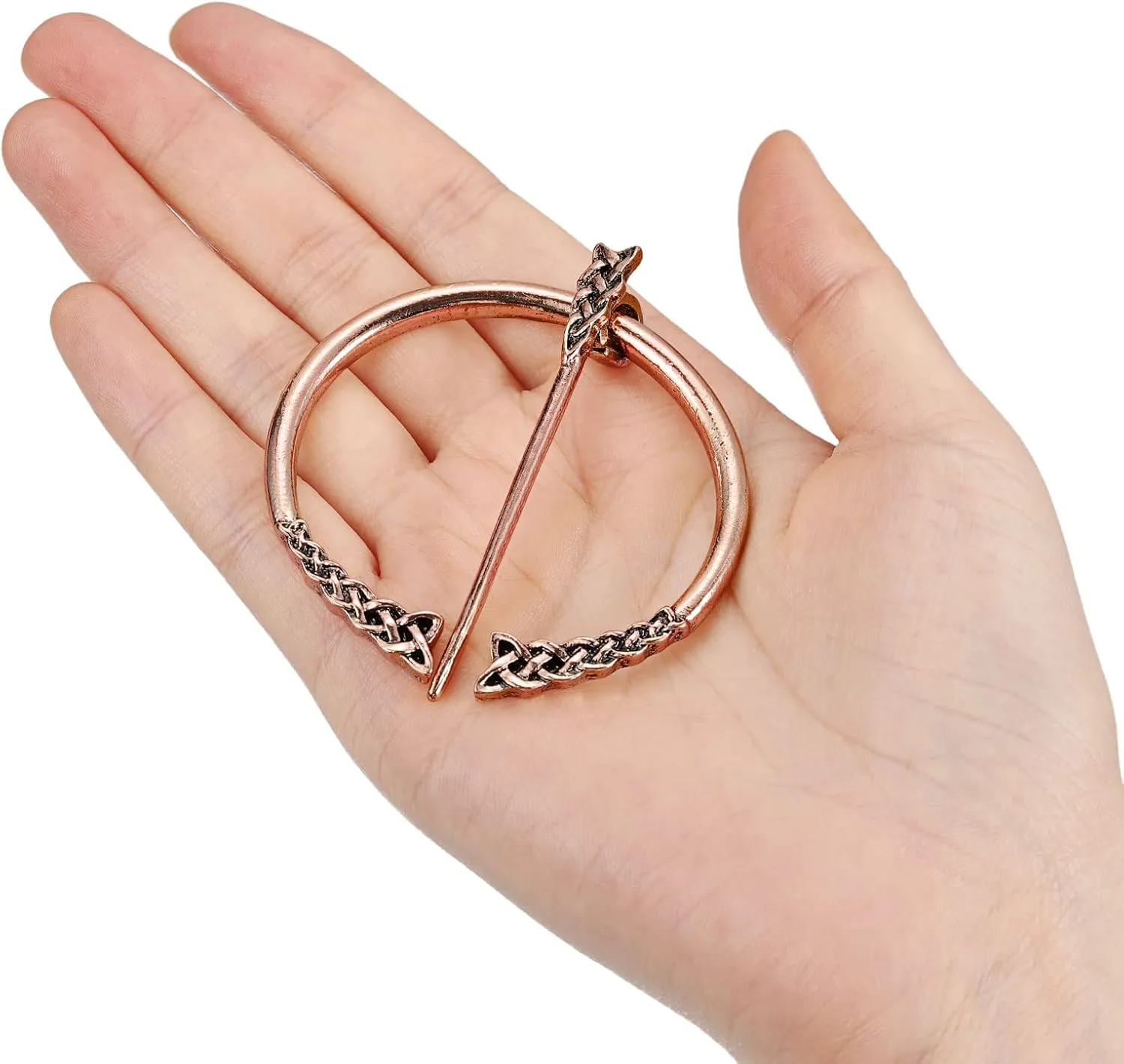 uxcell Vintage Brooch Cloak Pins, Penannular Brooch Cloak Clasp Scarf Pin Shawl Pins Cardigan Brooch Buckle