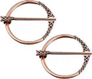 uxcell Vintage Brooch Cloak Pins, Penannular Brooch Cloak Clasp Scarf Pin Shawl Pins Cardigan Brooch Buckle