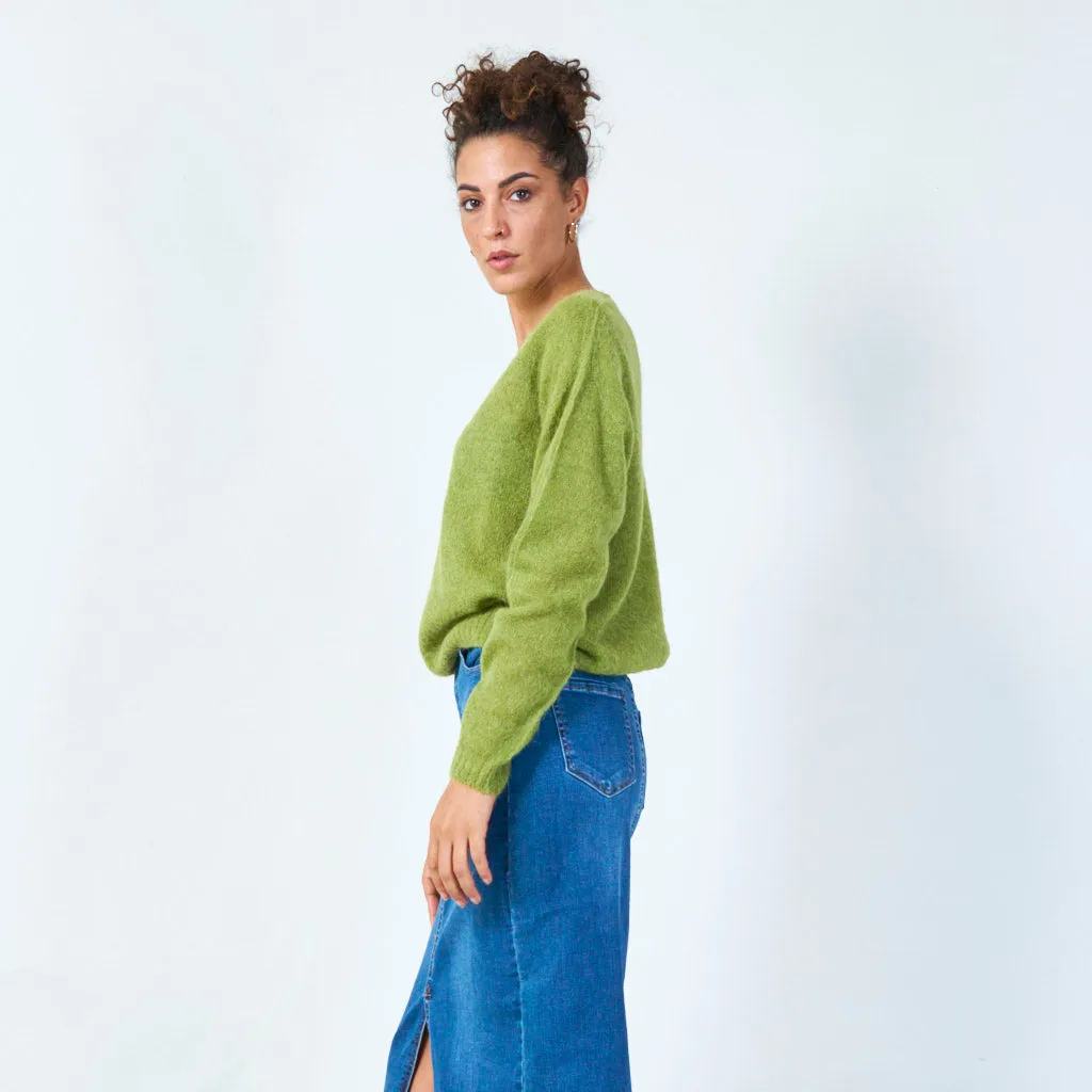 V-neck long sleeve sweater wholesale