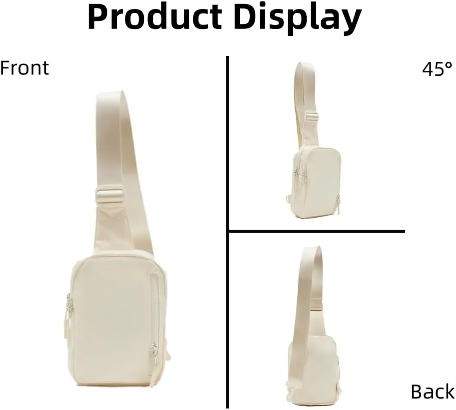 VAKAER Small Crossbody Bag Purse Womens Sling Bag Daypack Backpack with Convertible Adjustable Strap for Travel Hiking (Beige)
