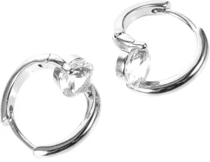 VALICLUD Cubic Zirconia Earring Studs Hoop Earrings for Women Minimalist Design