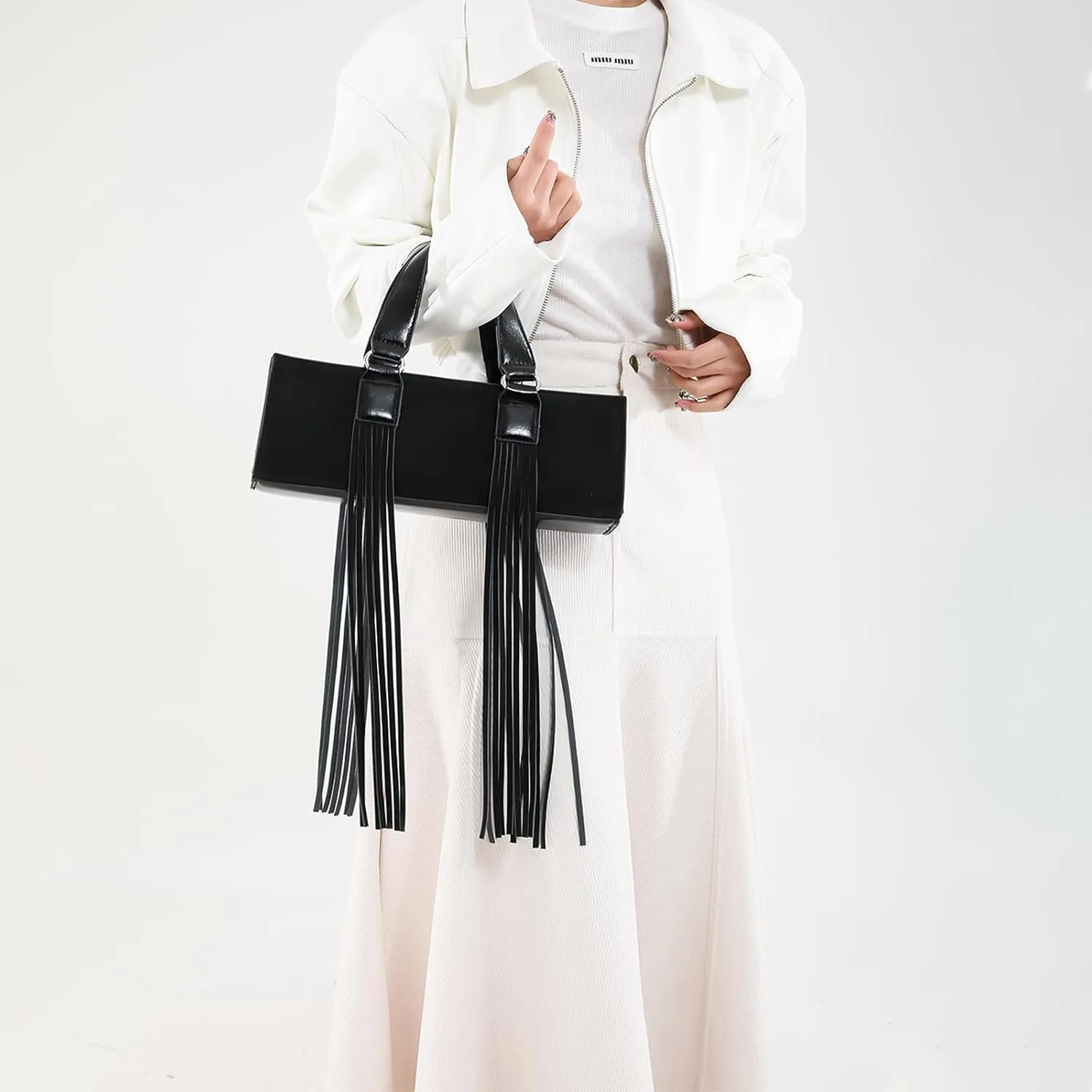 Vegan Leather Tote Bag for Women, Designer Work Purse with Gold Chain Strap & Zipper