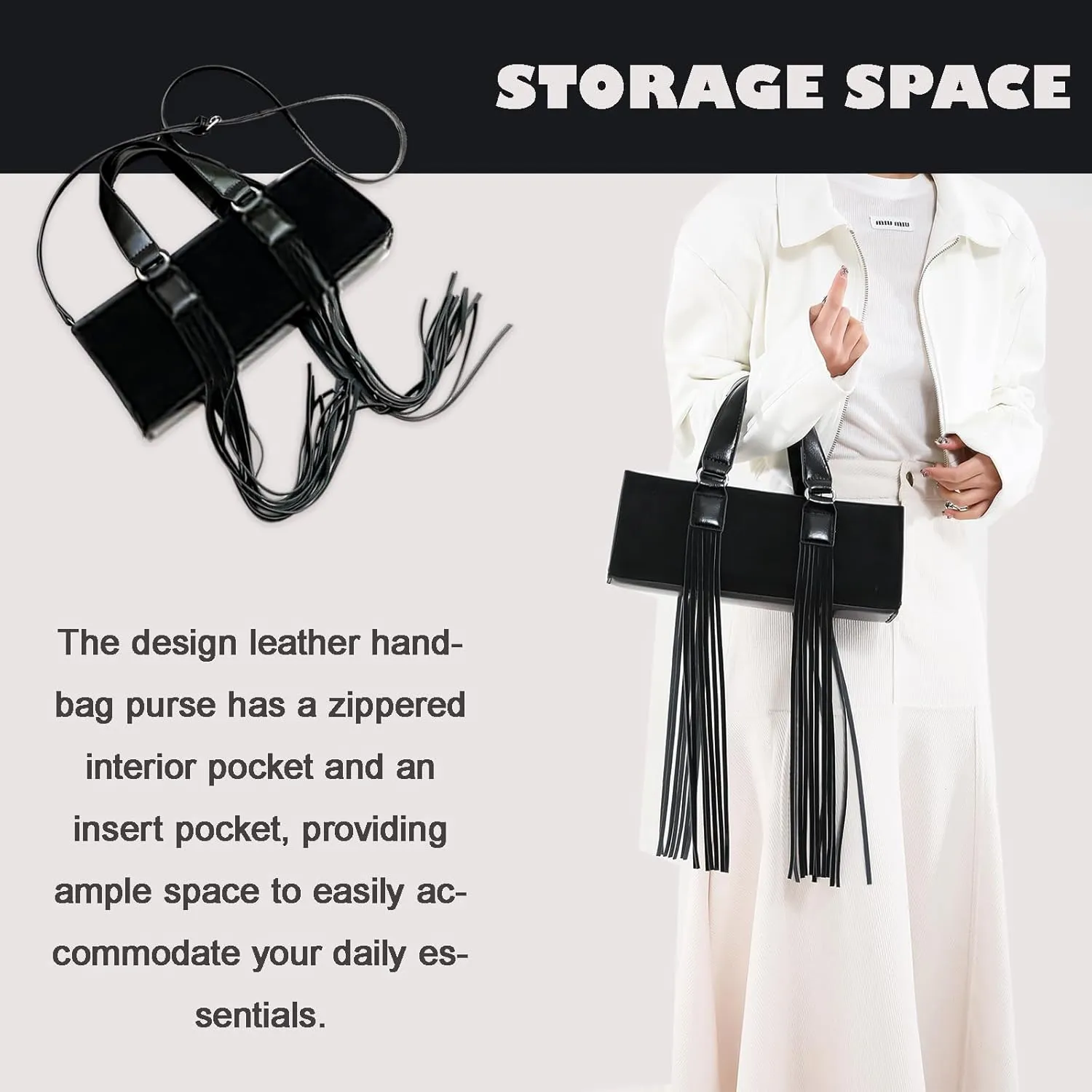 Vegan Leather Tote Bag for Women, Designer Work Purse with Gold Chain Strap & Zipper