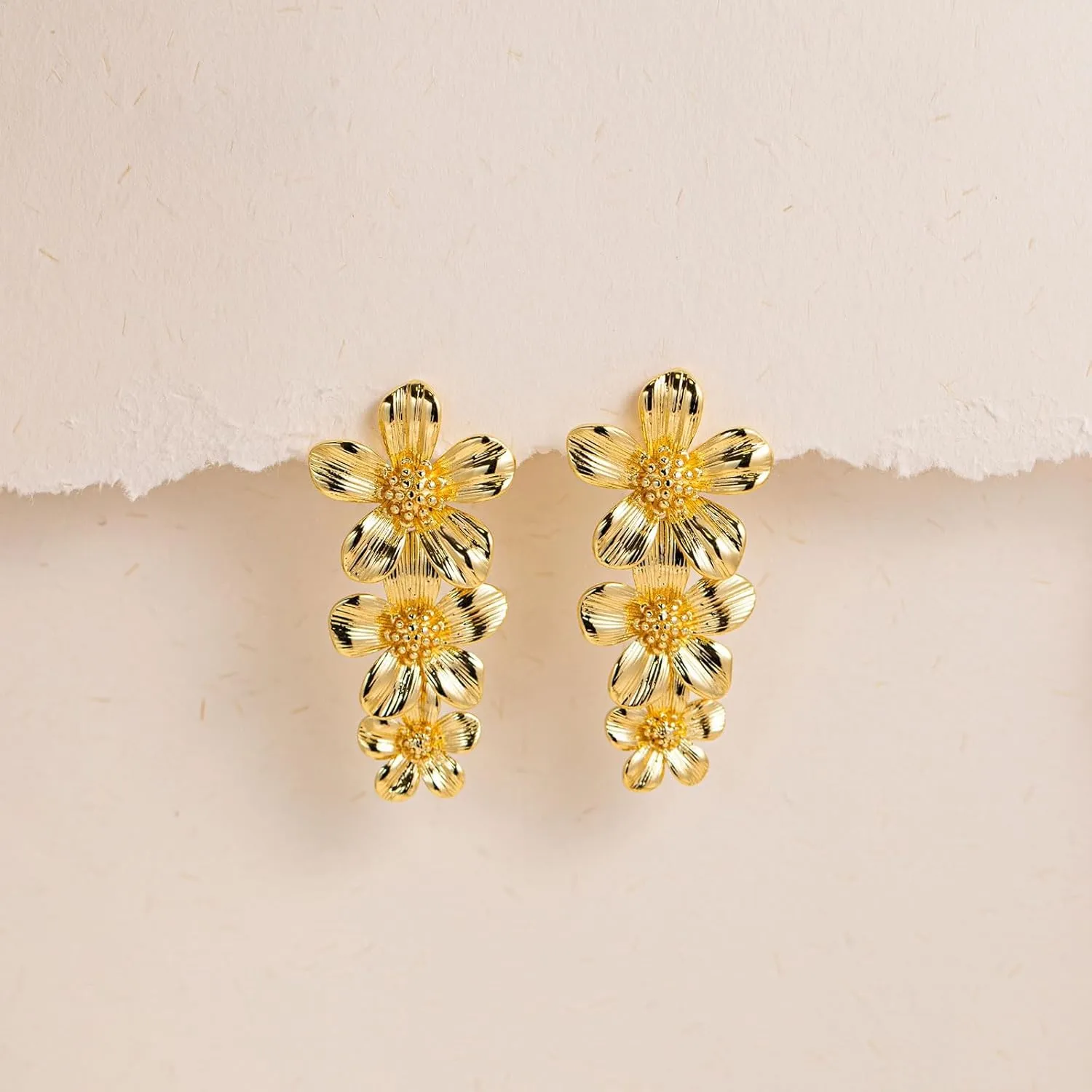 VRIUA Dangle Earrings for Women - 14K Gold Plated Statement Drop Earrings Dainty CZ Wedding Dangling Earrings Trendy Jewelry