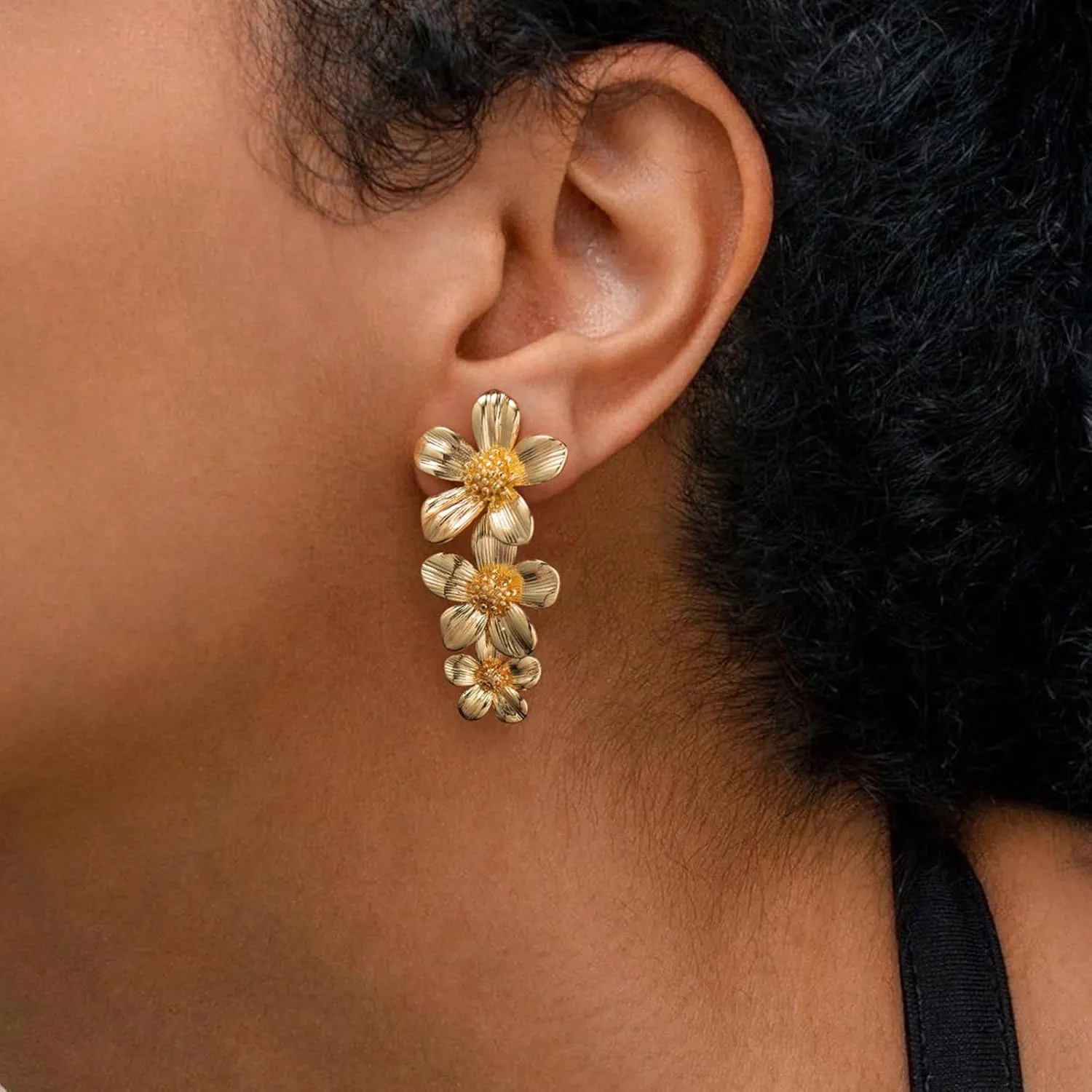 VRIUA Dangle Earrings for Women - 14K Gold Plated Statement Drop Earrings Dainty CZ Wedding Dangling Earrings Trendy Jewelry