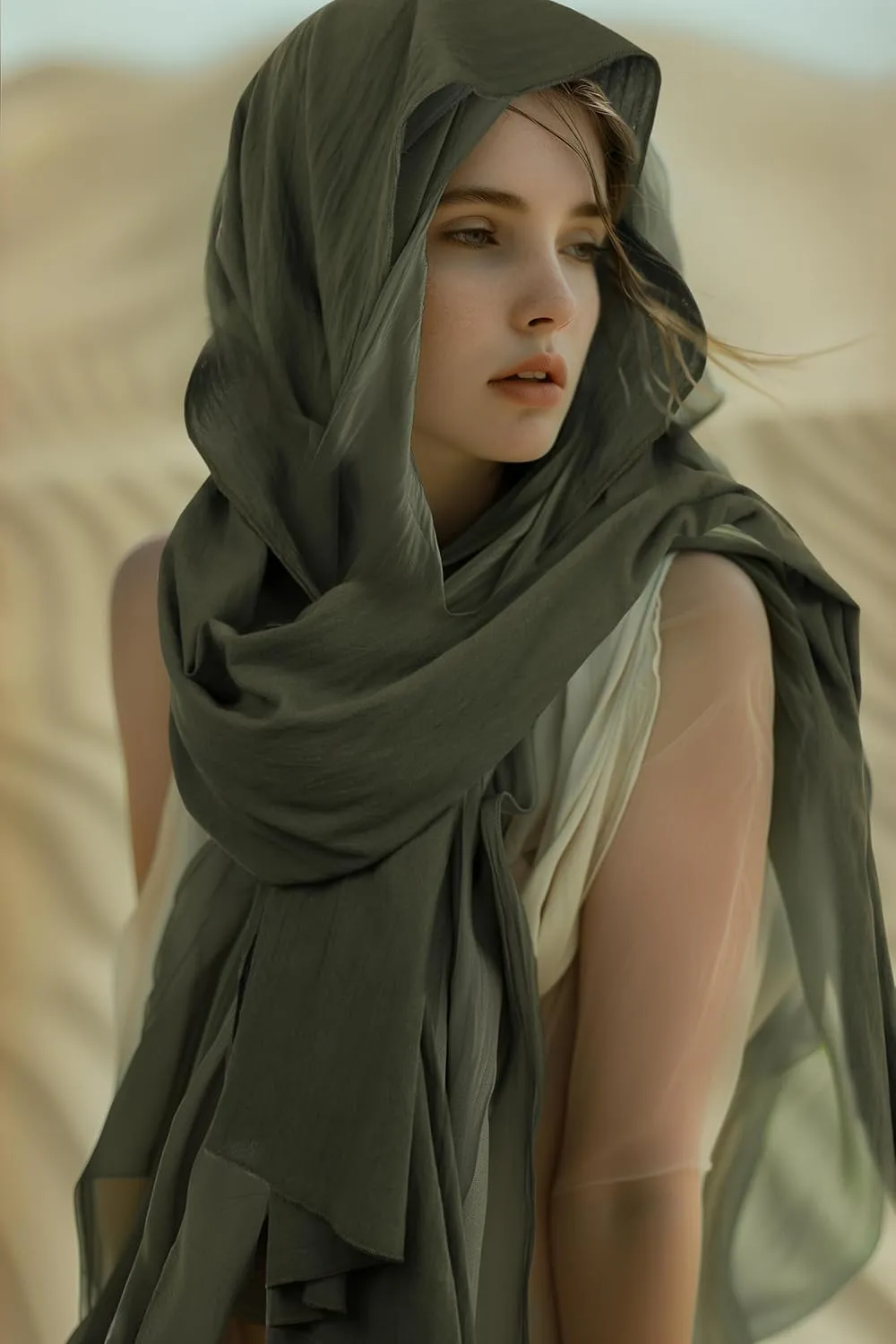 VZQI Medieval Cloak with Hood Men Apocalyptic Shawl Renaissance Costume Retro Shemagh Accessories