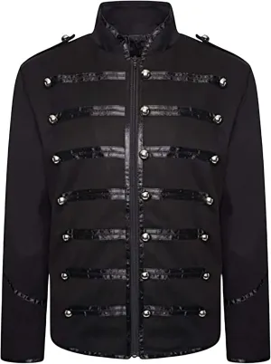 Wankang Marching Band Parade Jacket Mens Drummer Military Jacket for Men Music Festivals Cosplay Halloween Themed Parties