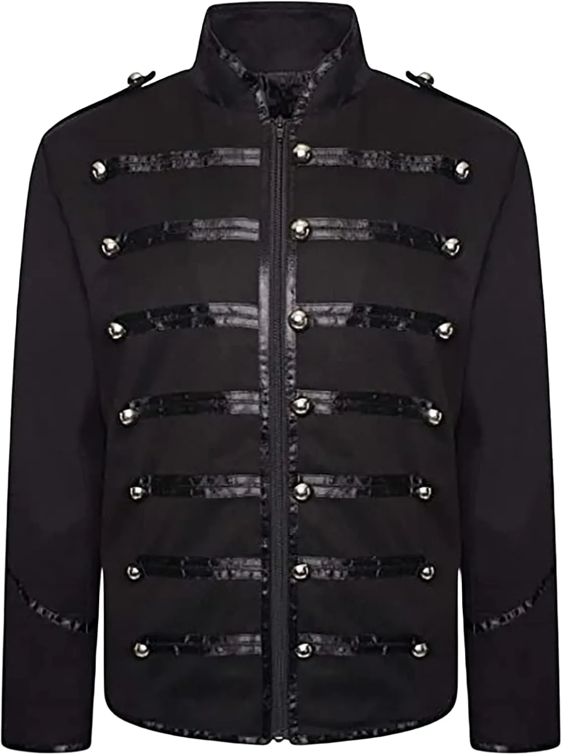 Wankang Marching Band Parade Jacket Mens Drummer Military Jacket for Men Music Festivals Cosplay Halloween Themed Parties
