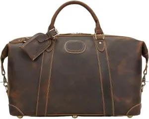 Waterproof Vintage Leather Handmade Messenger Bags Large Carry On Bag Laptop For Business Travel Computer Office