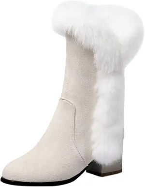 Winter Boots for Women 2023 Trendy Waterproof Womens Winter Boots Womens Wide Calf Snow Boots Walking Boots Women Comfort Waterproof Botas De Mujer Para El Frio De Vestir Con Tacones