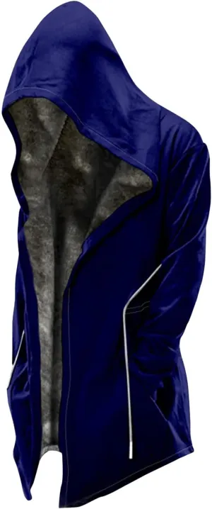Winter Coats for Men With Hood Long Sleeve Heavyweight Warm Fleece Jacket, M-6XL