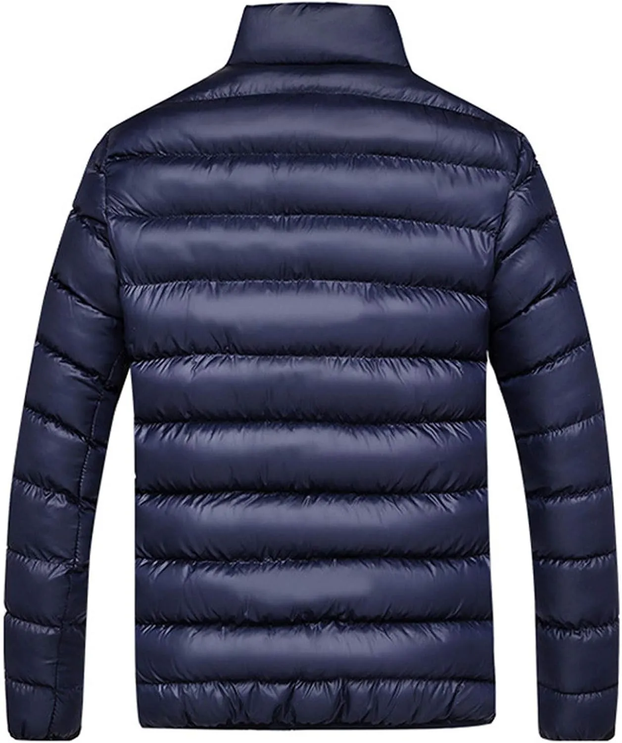 Winter Jackets for Men - Lightweight Puffer Quilted Jacket, Packable Down Coat, Stand Up Collar