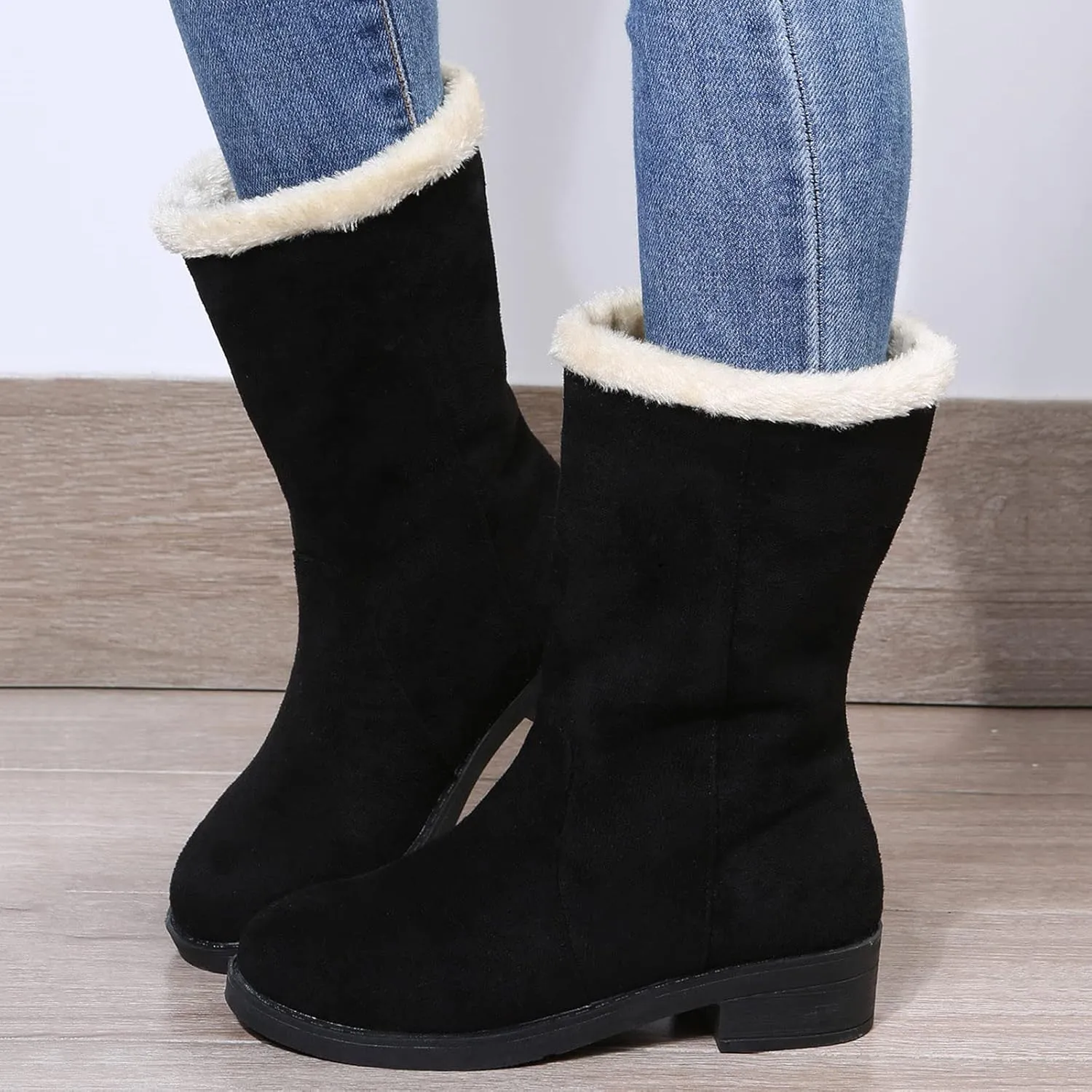 Winter Snow Boots for Women Zipper Orthopedic Snow Boots for Women Size 7 Waterproof Snow Boots Womens 11w Winter Women Boots Slip on Botas Invierno Para Mujer