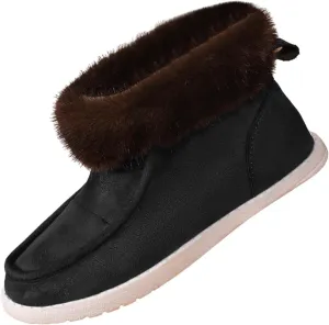 Winter White Boots for Women Size 12 Warm Boots for Men Waterproof Ankle Winter Boots for Women Black Fluffy Boots Womens Winter Boots White of Today