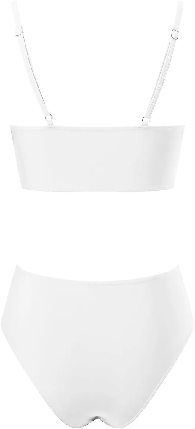 Women Bikini Set Sexy High Waisted Bathing Suits Two Piece Swimsuits 2 Piece Slimming Bathing Swim Suits Swimwear Set