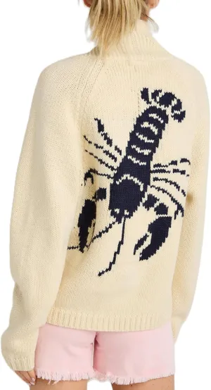 Women Lobster Knit Sweater Cardigan Y2k Long Sleeve Graphic Knitted Cardigans Goth Vintage Knitwear Fall Winter