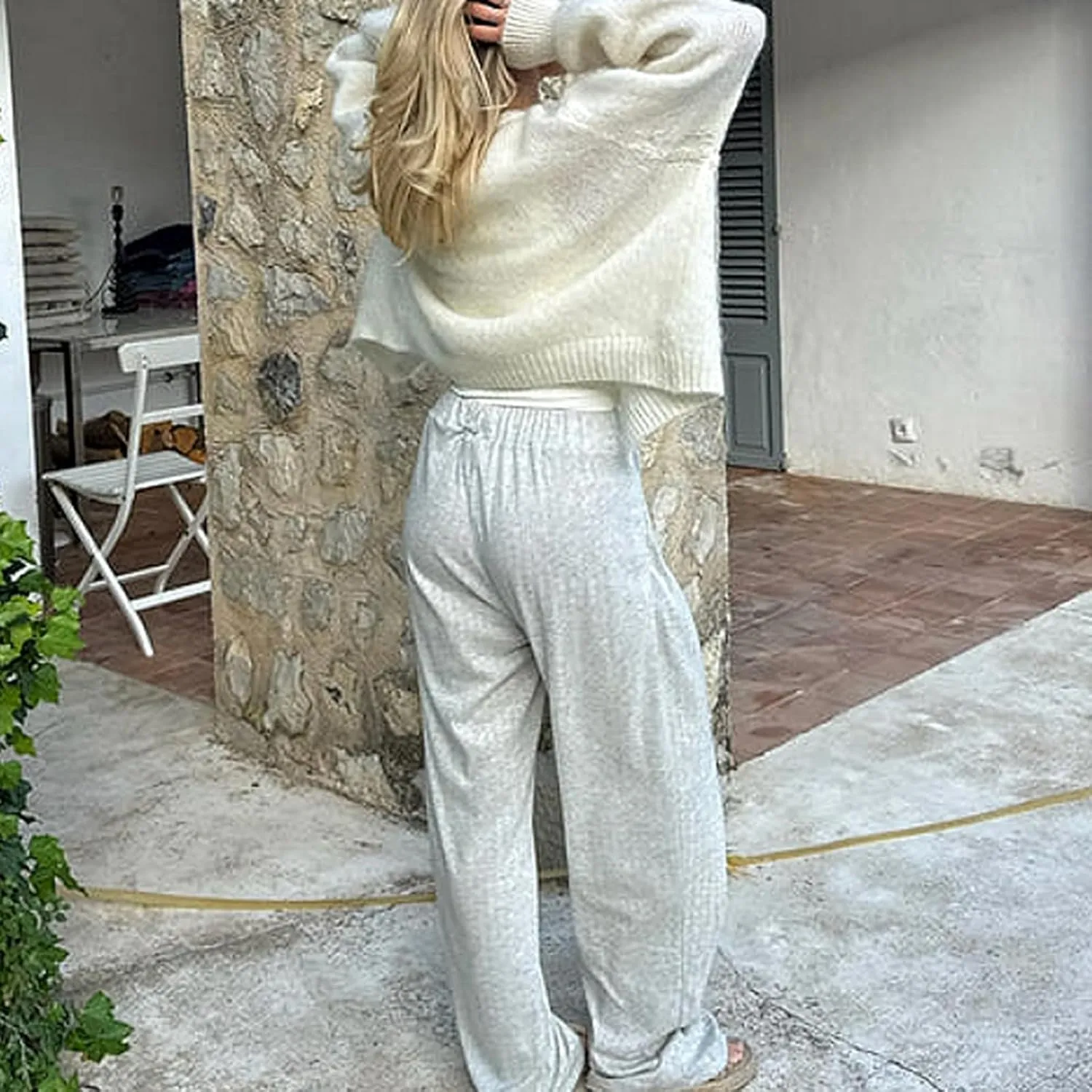 Women Long Sleeve Button Down Cardigan Y2k Knitted Lightweight Sweaters Casual Fall Cute Solid Knitwear Top