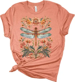 Women Vintage Boho Shirt Tree of Life Flower Tops Watercolor Graphic Tees Casual Short Sleeve Summer T Shirts