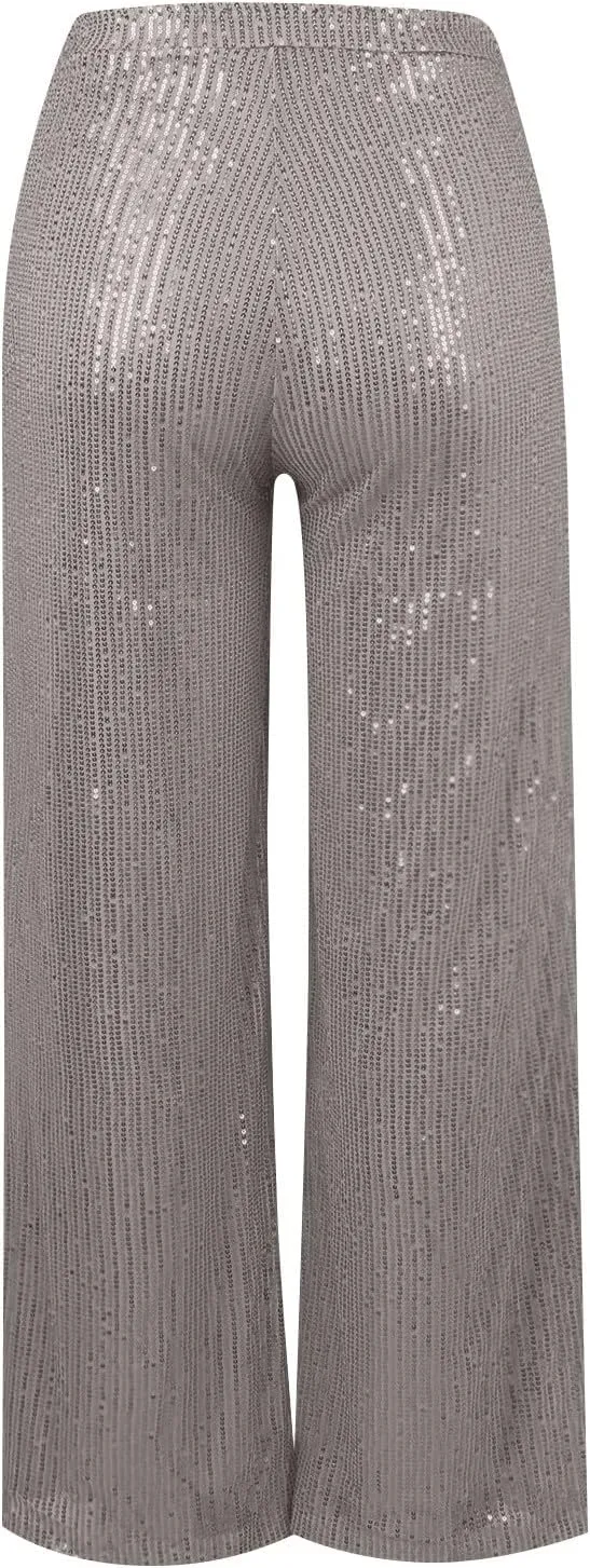 Women Wide Leg Pants 2024 Flowy Elastic Waist Pants Casual Palazzo Pants Baggy Casual Work Pants Spring Outfits