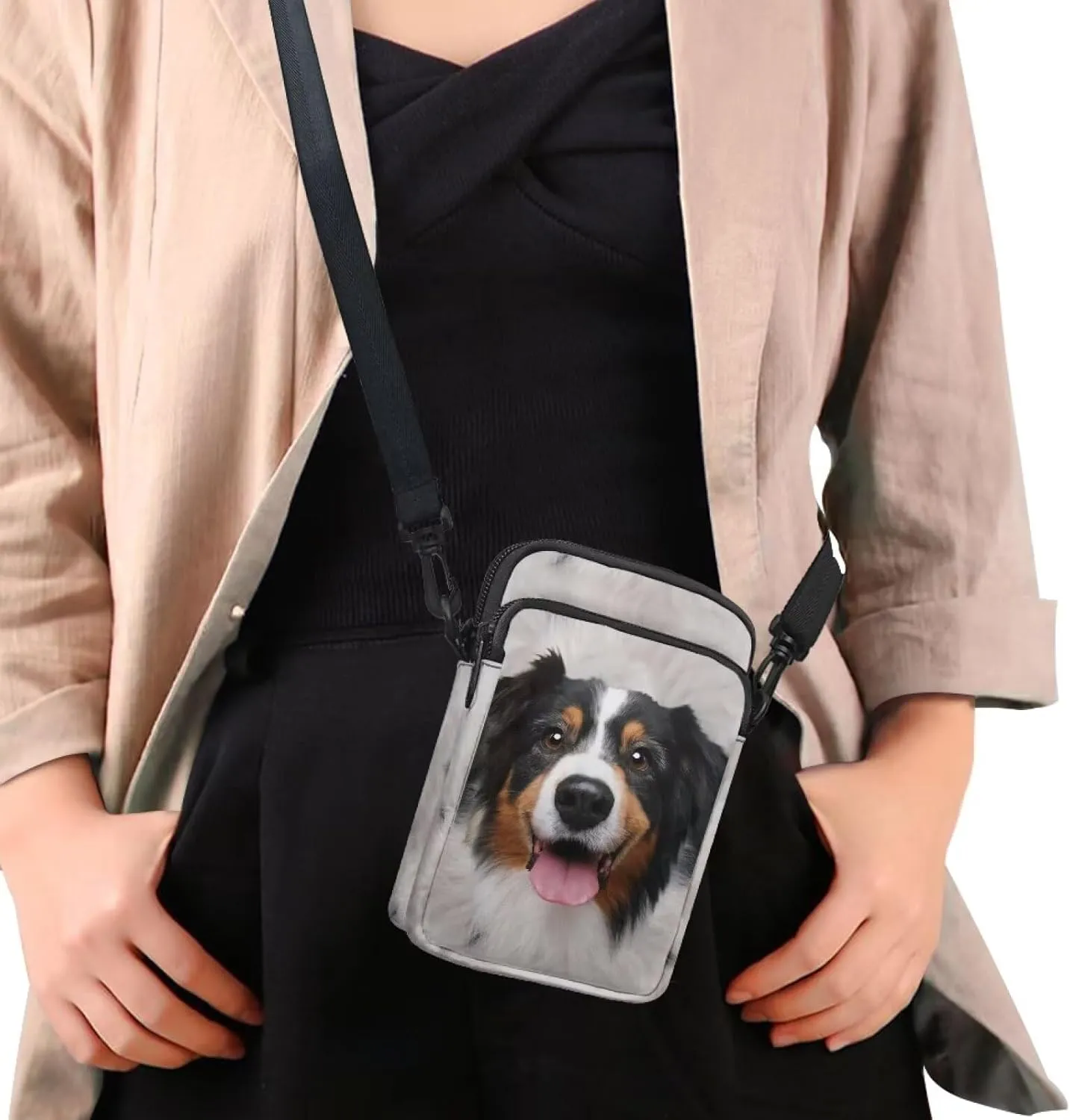 Women's 2 Layer Cross Body Bag Sling Bags Crossbody Handbag for Travel