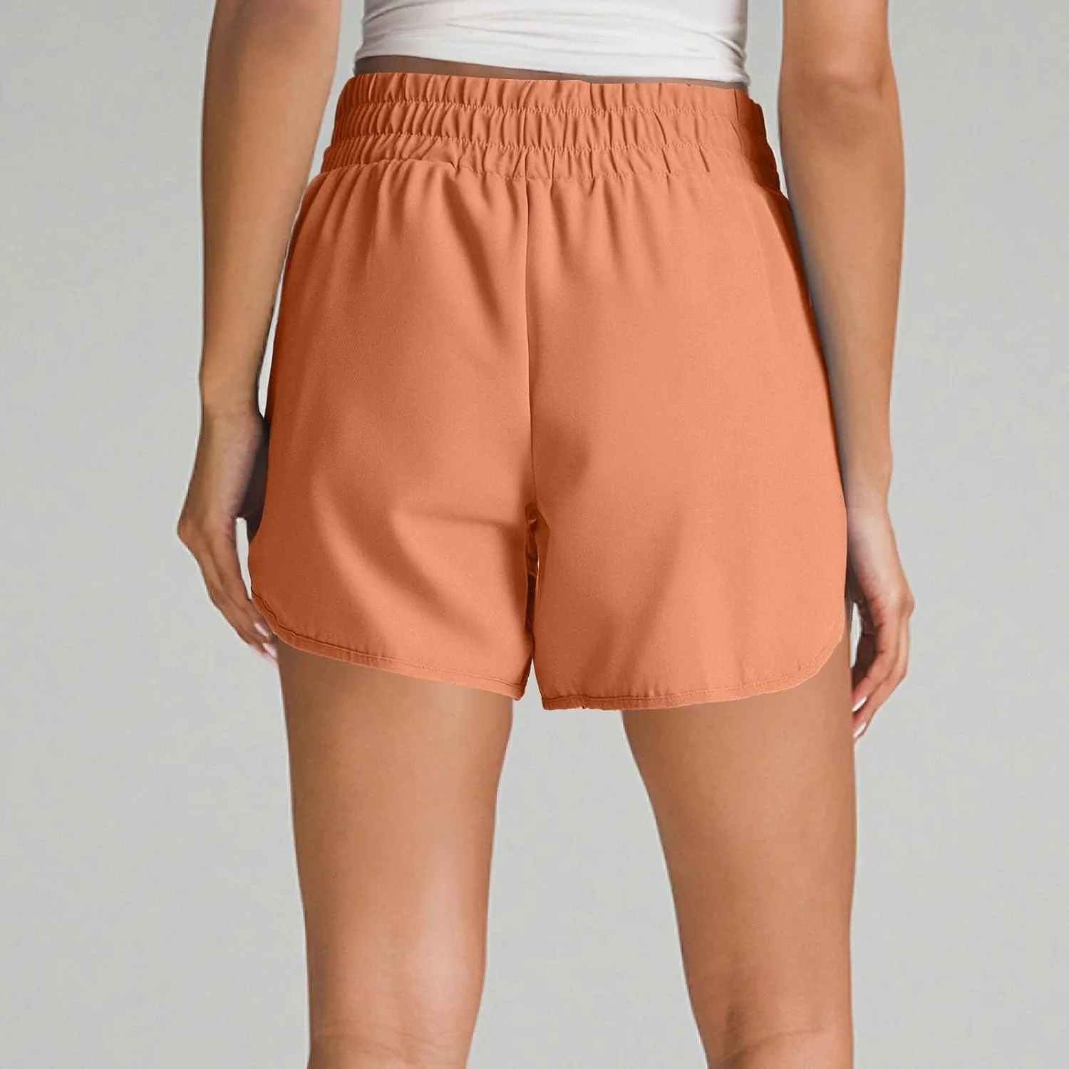 Womens Athletic Shorts High Waisted Running Shorts Gym Elastic Workout Shorts Casual Comfy Sport Shorts 2025