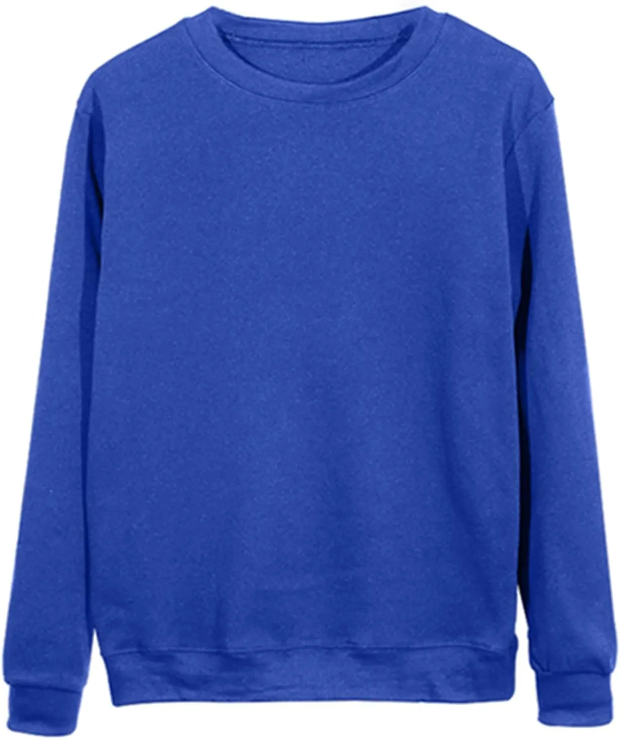 Women's Basic Sweatshirt,Casual Round Neck Solid Shirt Fashion Oversized Hoodie Elastic Hem Relaxed Fit Tops Pullover