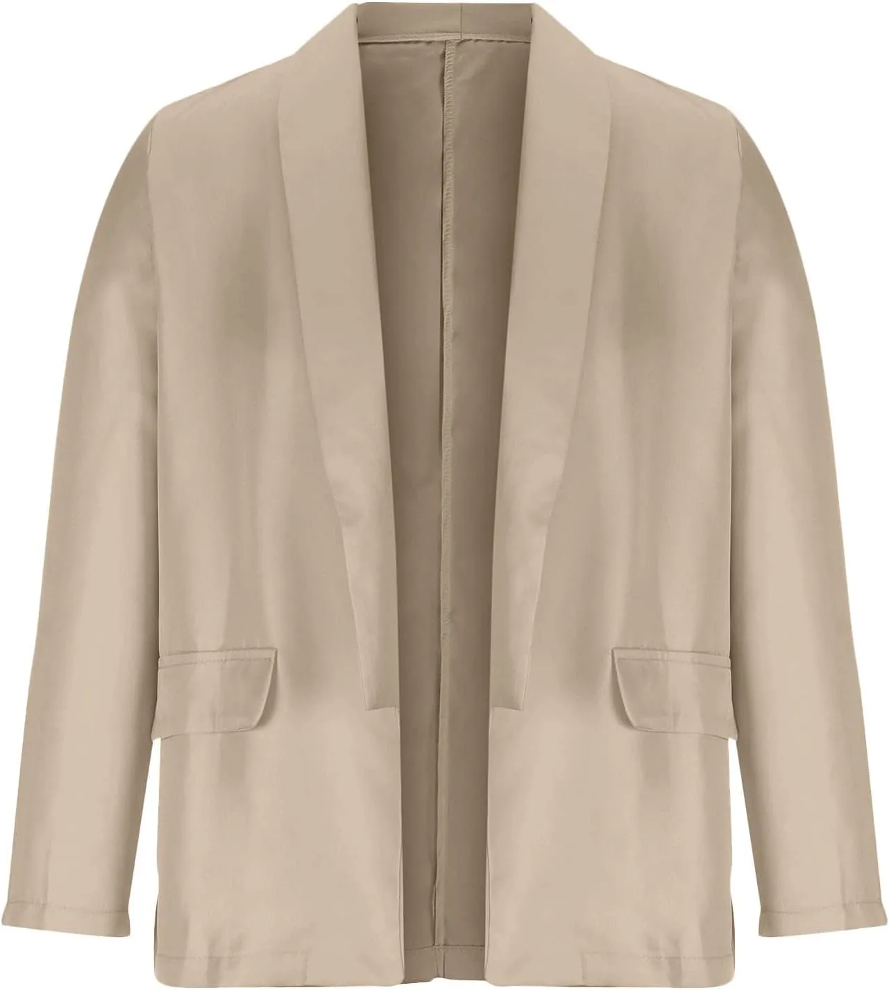 Womens Blazers 2024 Fall Bussiness,Casual Long Sleeve Button Open Front Suit Jackets, Work Clothes with Pockets