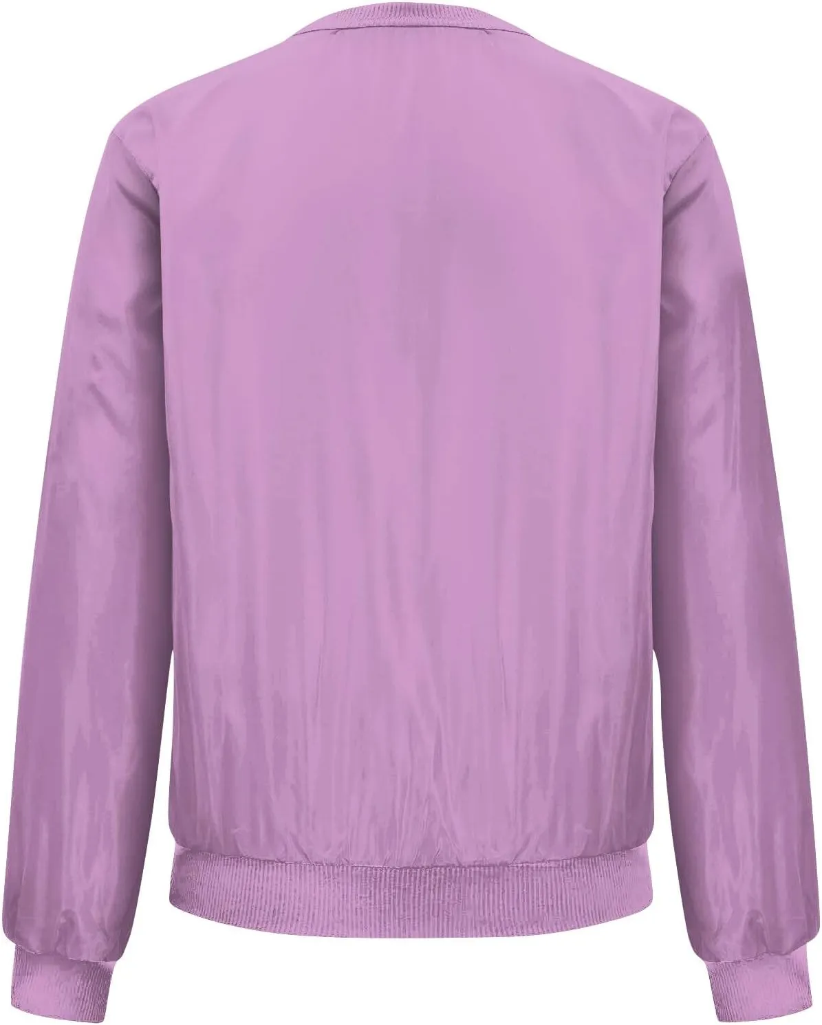 Women's Casual Floral Zip Up Bomber Jacket Spring Long Sleeve Coat Stand Collar Lightweight Short Outwear Tops