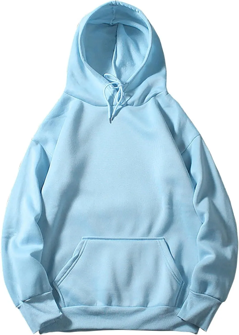 Women's Casual Hoodies Long Sleeve Lightweight Solid Pullover Tops Loose Fall Winter Sweatshirt with Pocket