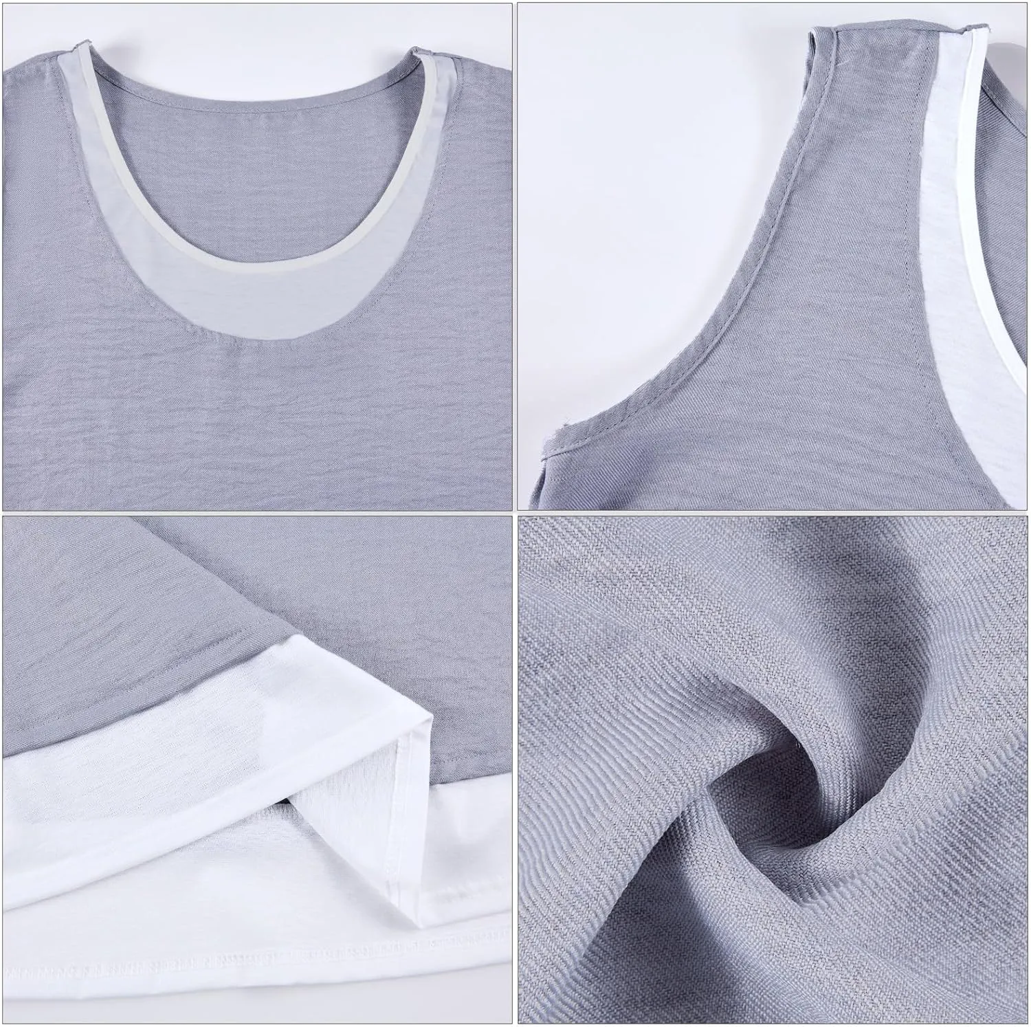 Women's Cotton Linen Midi Dress Casual Loose Sleeveless Shift Tank Dress Summer Beach Tshirt Sundresses